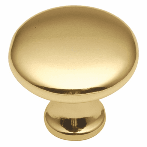 Hickory P14255-3 Conquest Knob, 1-1/8" Dia Polished Brass