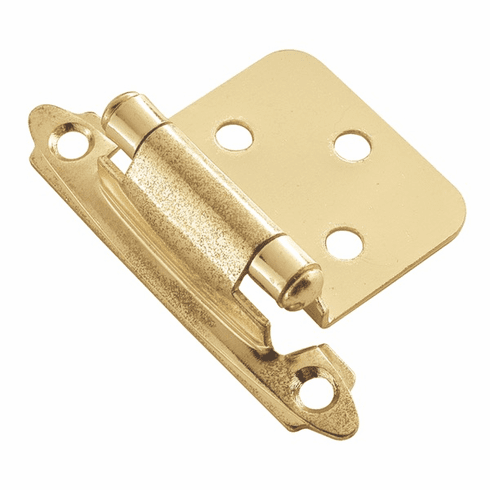 Hickory P144-3 Surface Self-Closing Hinge, Flush, Self Close Polished Brass