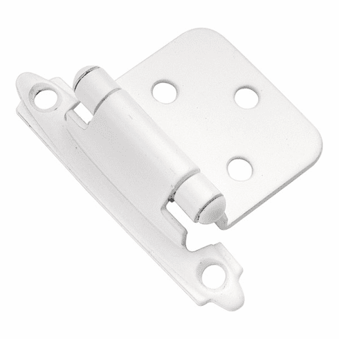 Hickory P144-W Surface Self-Closing Hinge, Flush, Self Close White