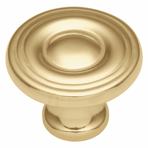 Hickory P14402-3 Conquest Knob, 1-3/16" Dia Polished Brass