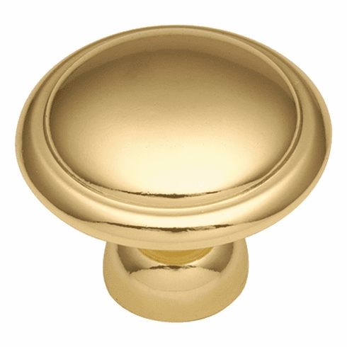 Hickory P14848-3 Conquest Knob, 1-3/8" Dia. Polished Brass