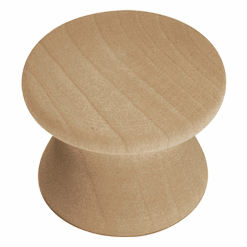 Hickory P183-UW Natural Woodcraft Knob, 7/8" Dia Unfinished Wood