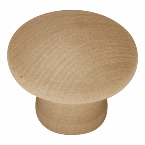 Hickory P184-UW Natural Woodcraft Knob, 1-1/4" Dia Unfinished Wood
