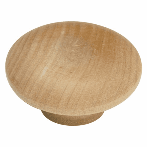 Hickory P186-UW Natural Woodcraft Knob, 2" Dia Unfinished Wood