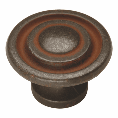 Hickory P2011-RI Manchester Knob, 1-3/8" Dia Rustic Iron