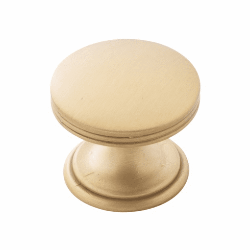 Hickory P2142-BGB American Diner Knob, 1-3/8" Dia Brushed Golden Brass
