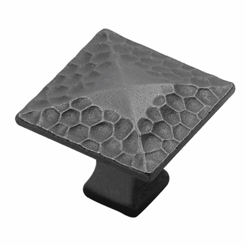 Hickory P2172-BI Craftsman Knob, 1-1/4" Sq Black Iron