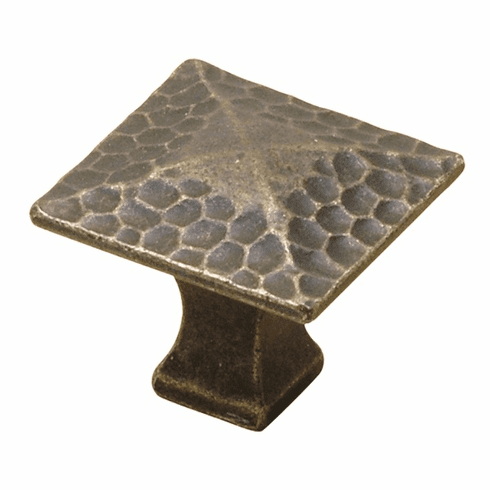 Hickory P2172-WOA Craftsman Knob, 1-1/4" Sq Windover Antique