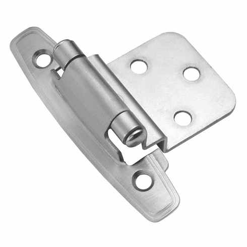 Hickory P295-SC Surface Mounted Hinge, Self Close Satin Silver Cloud