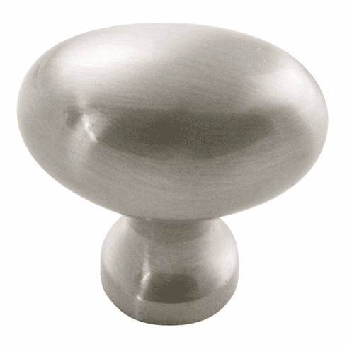 Hickory P3054-15 Williamsburg Knob, 1-1/4" X 13/16" Oval Satin Nickel