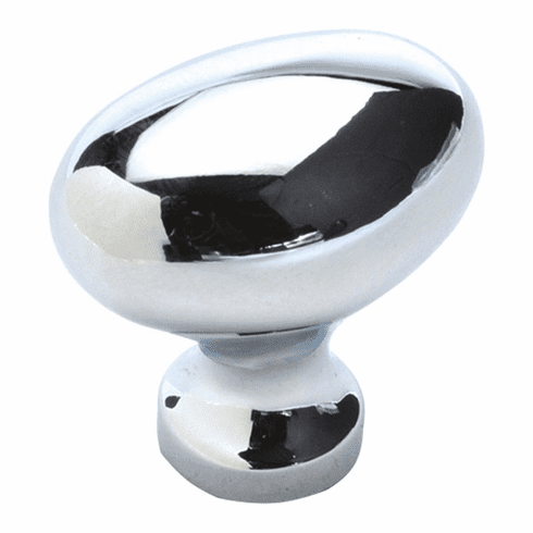 Hickory P3054-CH Williamsburg Knob, 1-1/4" X 13/16" Oval Chrome