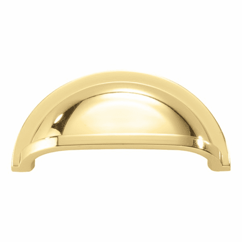 Hickory P3055-PB Williamsburg Cup Pull, 3" C/C Polished Brass
