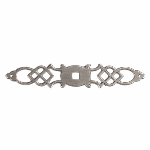 Hickory P326-ST Manor House Backplate, 1" X 5-1/2" Silver Stone