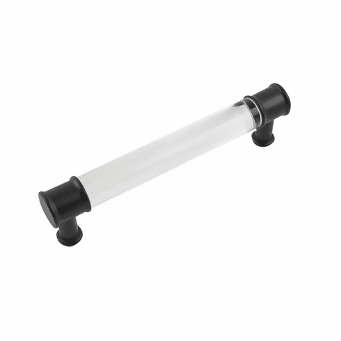 Hickory P3635-CAMB Midway Pull, 128Mm C/C Crysacrylic w/Matte Black