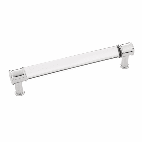 Hickory P3702-CACH Midway Pull, 160Mm C/C Crysacrylic w/Chrome