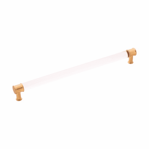 Hickory P3711-CABGB Midway Pull, 12" C/C Crysacrylic w/Brushed Golden Brass