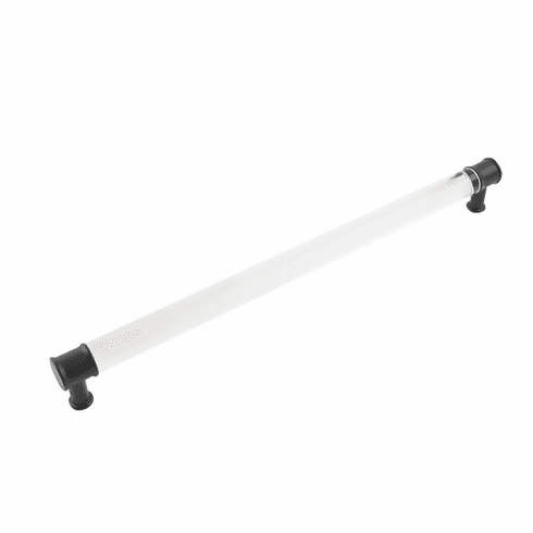 Hickory P3711-CAMB Midway Pull, 12" C/C Crysacrylic w/Matte Black