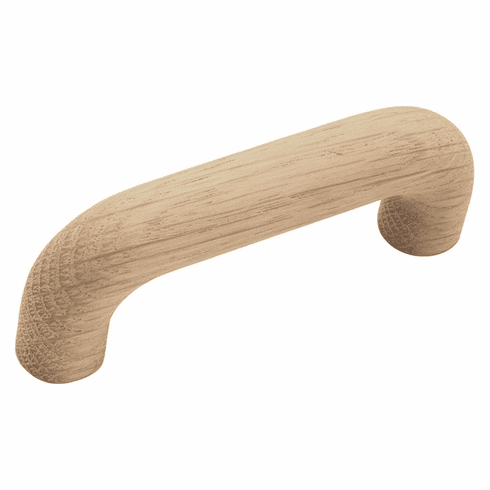 Hickory P673-UW Natural Woodcraft Pull, 3" C/C Unfinished Wood