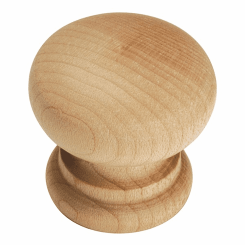 Hickory P684-UW Natural Woodcraft Knob, 1-1/4" Dia Unfinished Wood