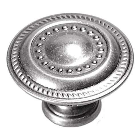 Hickory P8196-ST Manor House Knob, 1-1/4" Dia Silver Stone