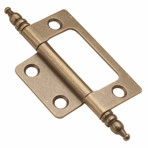 Hickory P8294-AB Surface Mounted Hinge, Self-Mortise Antique Brass