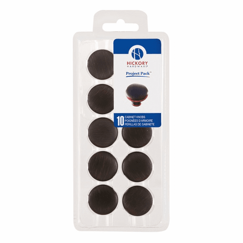 Hickory VP14255-OBH Conquest Knob, 1-1/8" Dia, 10/Pk Oil Rubbed Bronze Highlighted