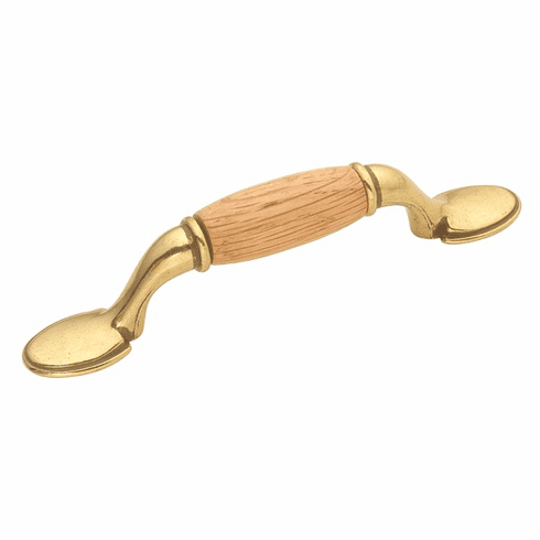 Hickory P749-OAK Woodgrain Pull, 3" C/C Oak