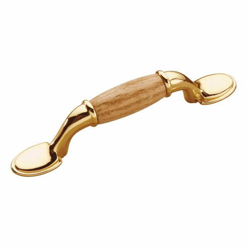 Hickory P794-OAK Woodgrain Pull, 3" C/C Oak
