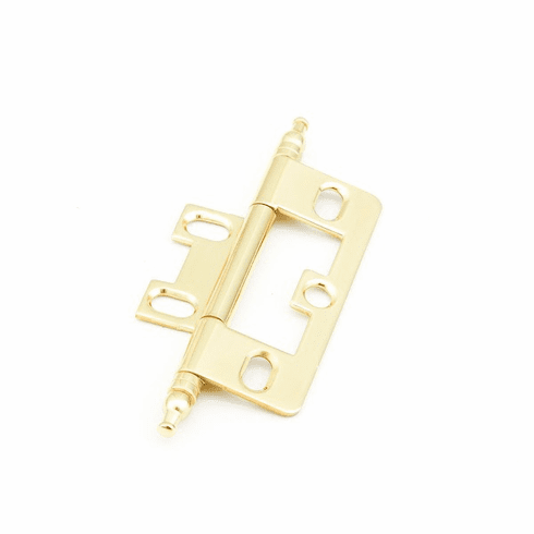 Schaub 1100M-03 Hinge, Minaret Tip Non-Mortise, Polished Brass