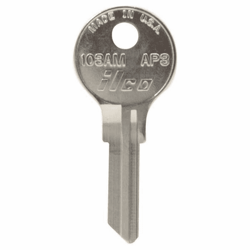 ILCO 103AM Key Blank, For Chicago/Steelcase AP3