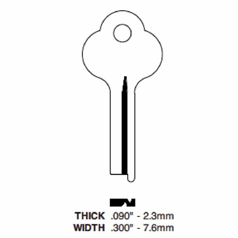 ILCO 1060C-ILCO Key Yale N/P 1060C