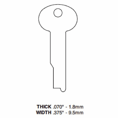 ILCO 1063B-ILCO Key S&G Safe Deposit