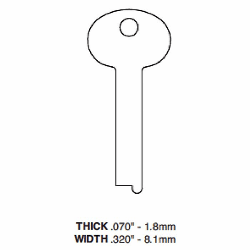 ILCO 1063E-ILCO Key S&G Safe Deposit