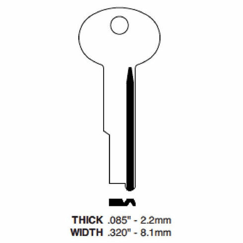 ILCO 1068B-ILCO Key S&G Safe Deposit
