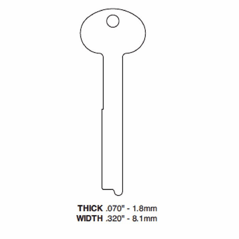 ILCO 1089C-ILCO Key 1 Safe Deposit