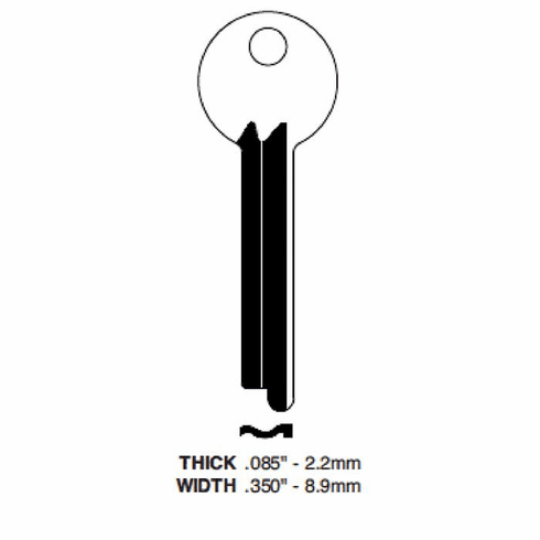 ILCO 1115AL-ILCO Key Mosler Safe Deposit
