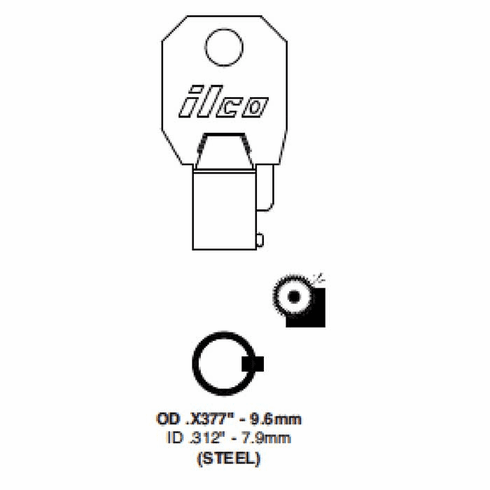 ILCO 1137S-ILCO Key Chicago N/P 1137S Std