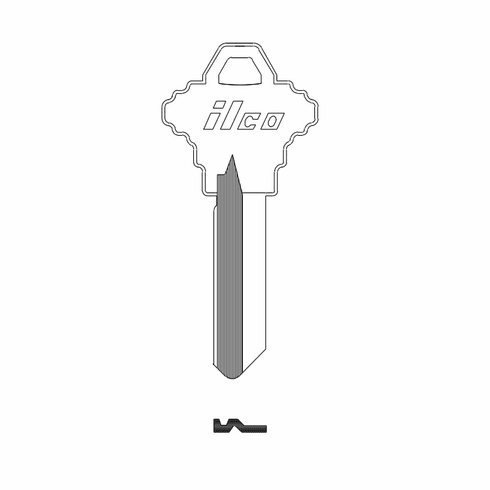 ILCO 1145E-HANS-ILCO Keyblank, Hotel,Sq Hd Sch E 5 Pin