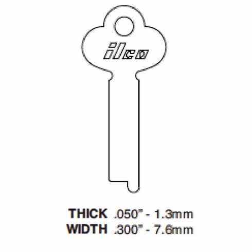 ILCO 1224-ILCO Key Yale Flat Steel