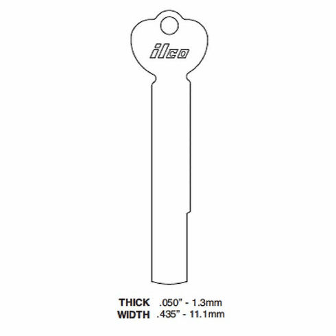 ILCO 1226-ILCO Key Misc. Flat Steel