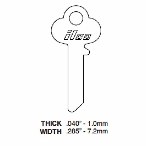 ILCO 1239-ILCO Key Misc. Flat Steel