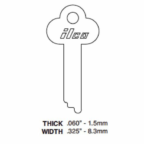 ILCO 1306-ILCO Key Misc. Flat Steel