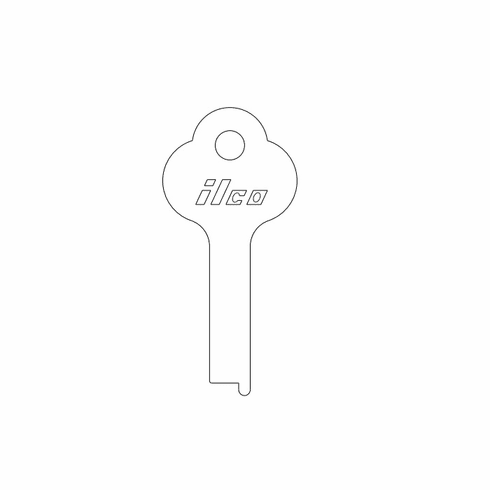 ILCO 1332S Key Blank, Key Medart Specialty - Steel