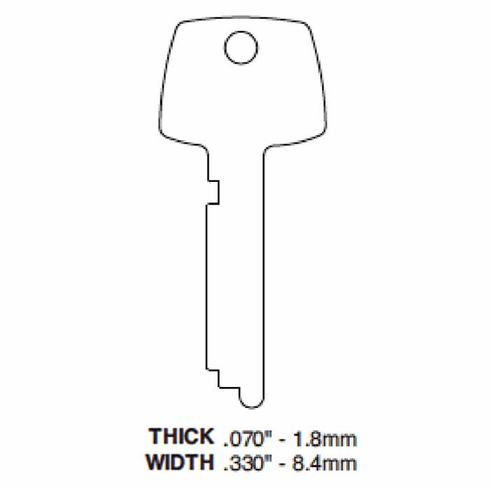 ILCO 1333-ILCO Key 1 Safe Deposit / Jet Ilc-1-Ns