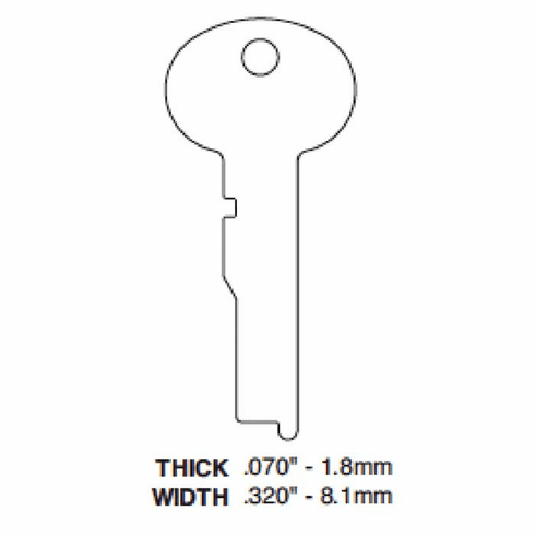 ILCO 1334-ILCO Key 1 Safe Deposit