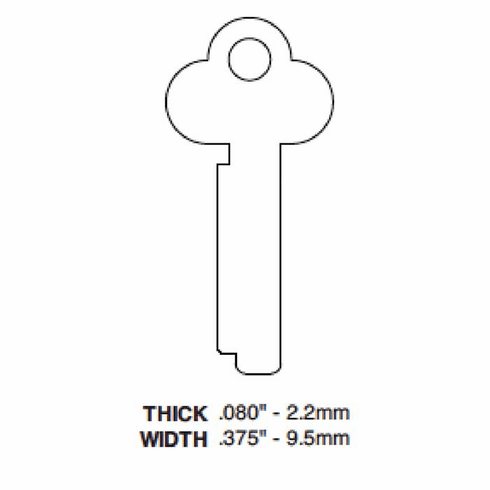ILCO 1335S-ILCO Key 1 Safe Deposit/JMA Msl-2.2.1 Np