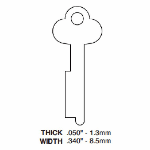 ILCO 1365-ILCO Key Diebold Safe Deposit
