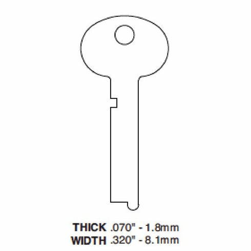 ILCO 1396S-ILCO Key 1 Safe Deposit