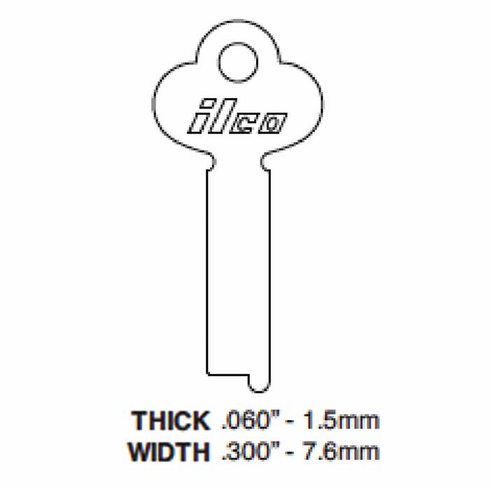 ILCO 1412-ILCO Key Eagle Flat Steel