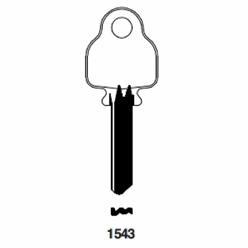 ILCO 1543-ILCO Key Medeco Nickel Silver 1543